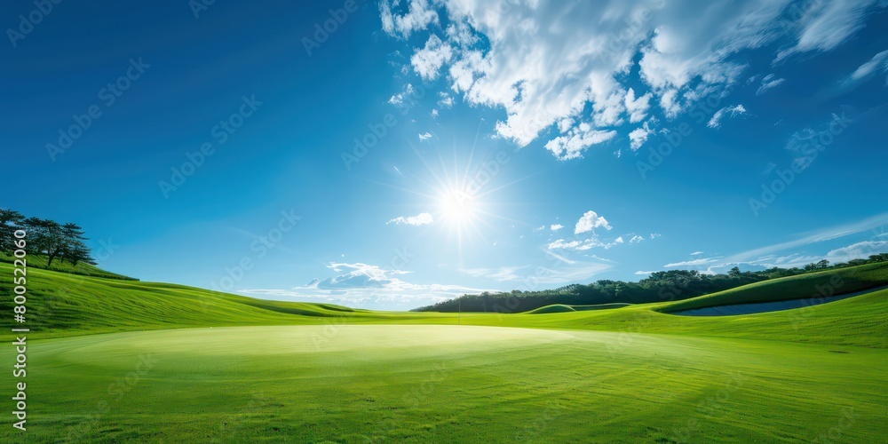 beautiful golf course with a minimalist feel and soft light beautiful golf course with a minimalist feel and soft light