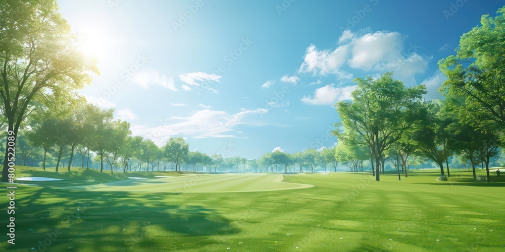 beautiful golf course with a minimalist feel and soft light beautiful golf course with a minimalist feel and soft light