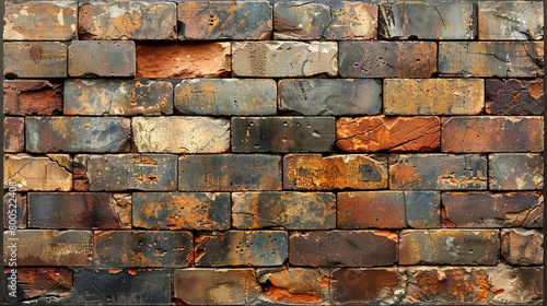 Rustic brick wall textured background