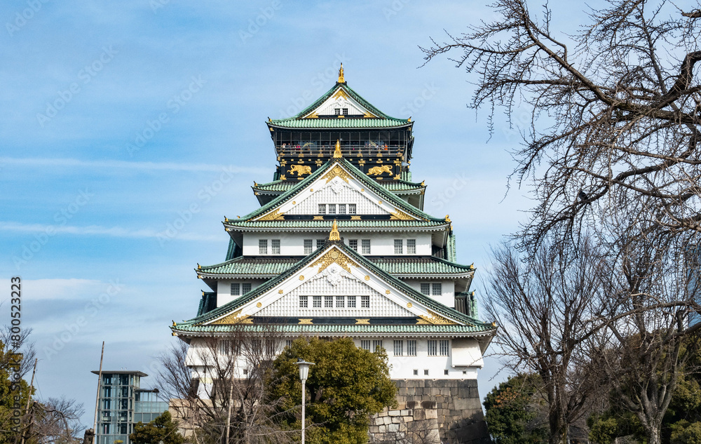 Osaka Castle in Osaka Castle Park, Osaka, Japan Osaka Castle in Osaka Castle Park, Osaka, Japan