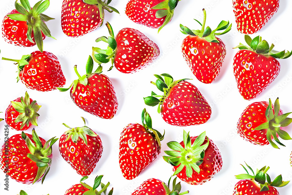 fresh strawberries on a white background fresh strawberries on a white background
