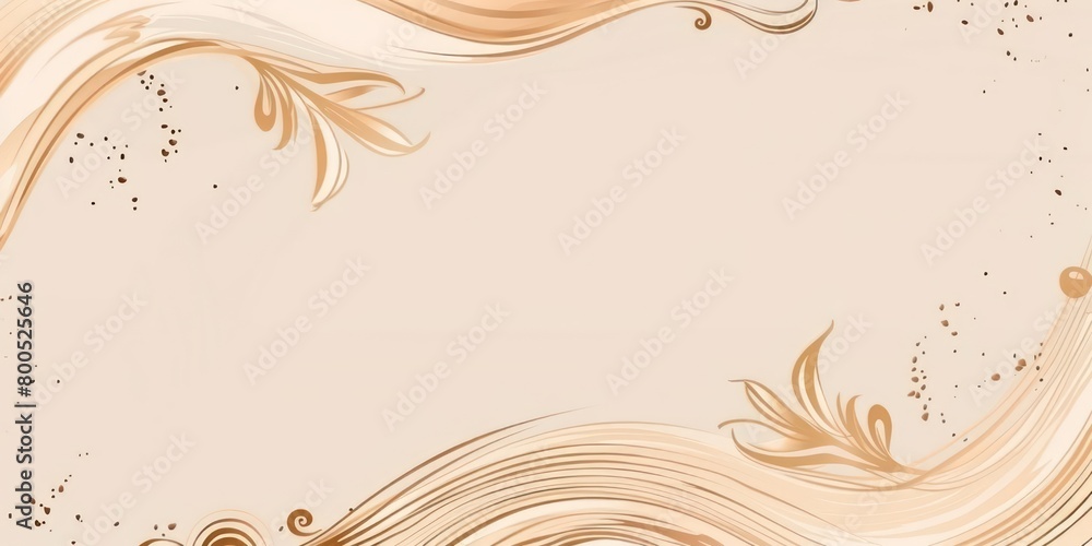 minimal ornamental frame illustration in beige tones minimal ornamental frame illustration in beige tones