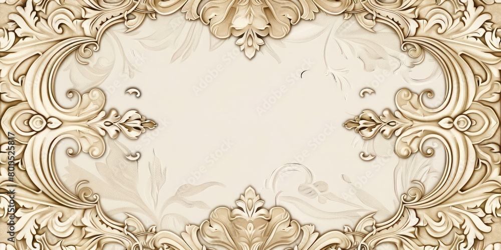 minimal ornamental frame illustration in beige tones minimal ornamental frame illustration in beige tones