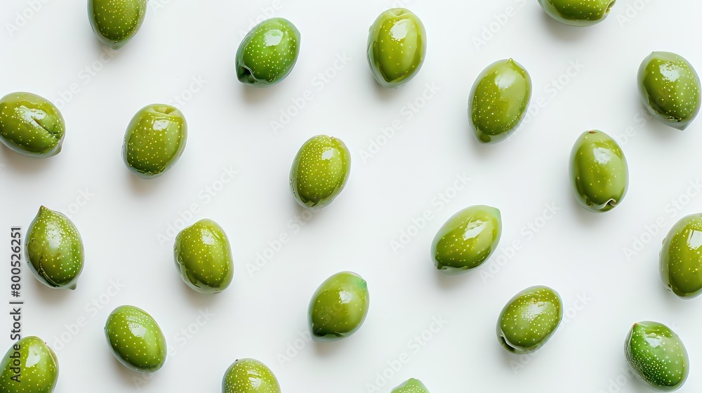 green olives wallpaper scattered on a white background green olives wallpaper scattered on a white background