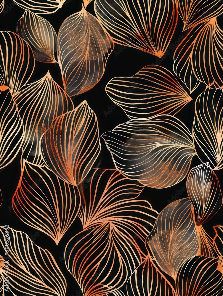 lotus pattern design background with beautiful rose gold lines on a black background lotus pattern design background with beautiful rose gold lines on a black background