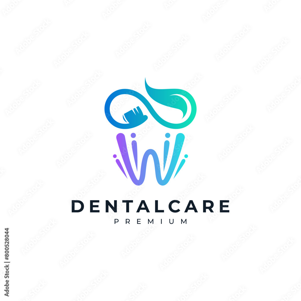 teeth with leaves, water and toothbrushes for dental care logos, toothbrush brands, mouthwashes or dental clinics teeth with leaves, water and toothbrushes for dental care logos, toothbrush brands, mouthwashes or dental clinics