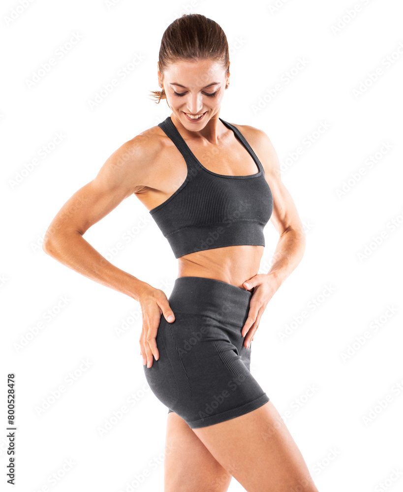 Beautiful athletic woman, isolated on white background Beautiful athletic woman, isolated on white background