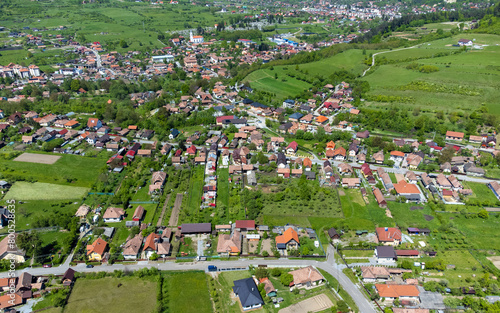 Aerial landscape of the city of Sovata - Romania in summer photo