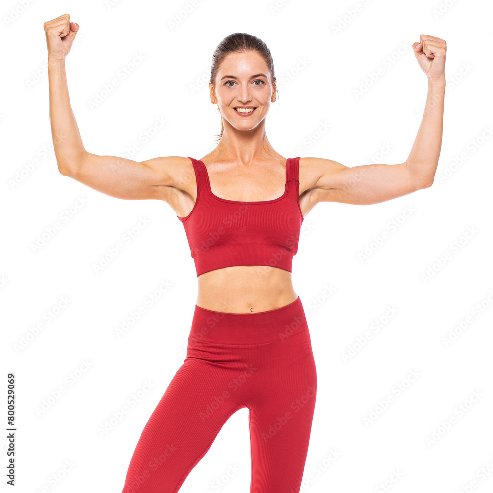 Beautiful athletic woman, isolated on white background Beautiful athletic woman, isolated on white background