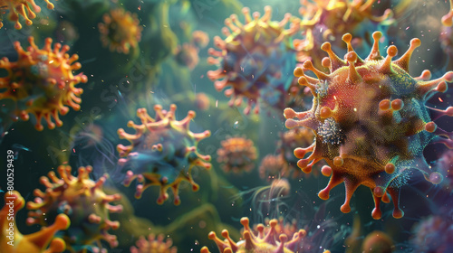 Complexity of Microscopic Viruses Revealed © Thanos
