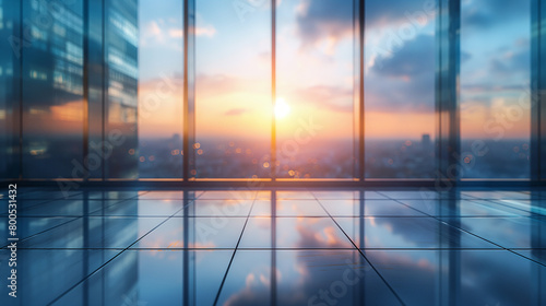 Modern Office Building  Abstract Background with Glass Windows and Shallow Depth of Field