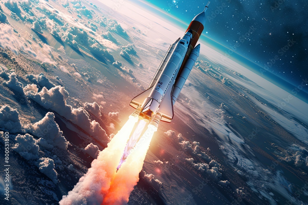 Obraz premium Visionary Leadership Soaring: Innovations in Aerospace Technology