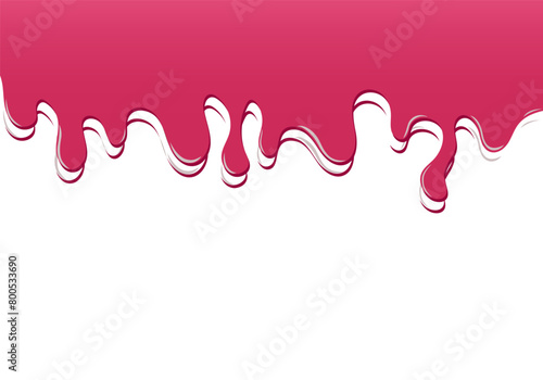 Seamless melted pink chocolate background or illustration on white background. Suitable for festive products