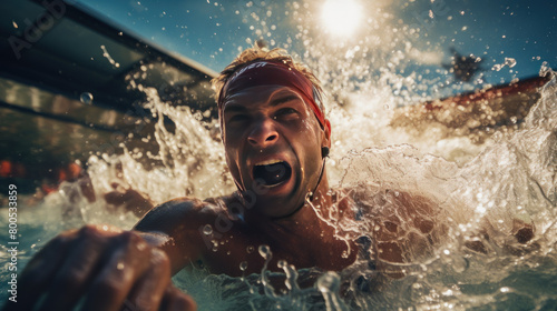 man in the water