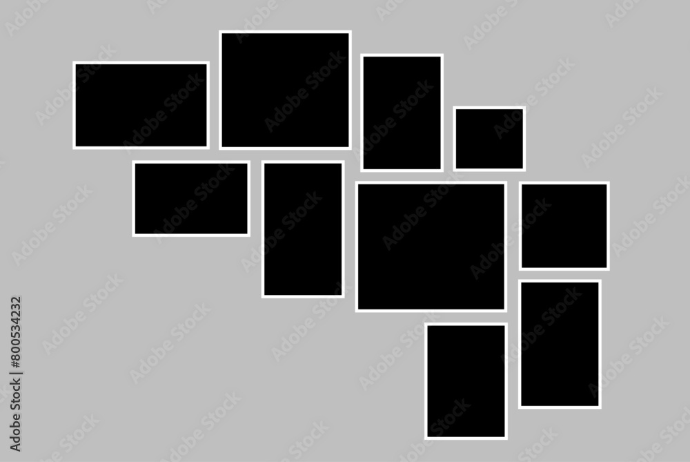 Vector frame for photos, pictures, photo collage, photo puzzle Vector frame for photos, pictures, photo collage, photo puzzle