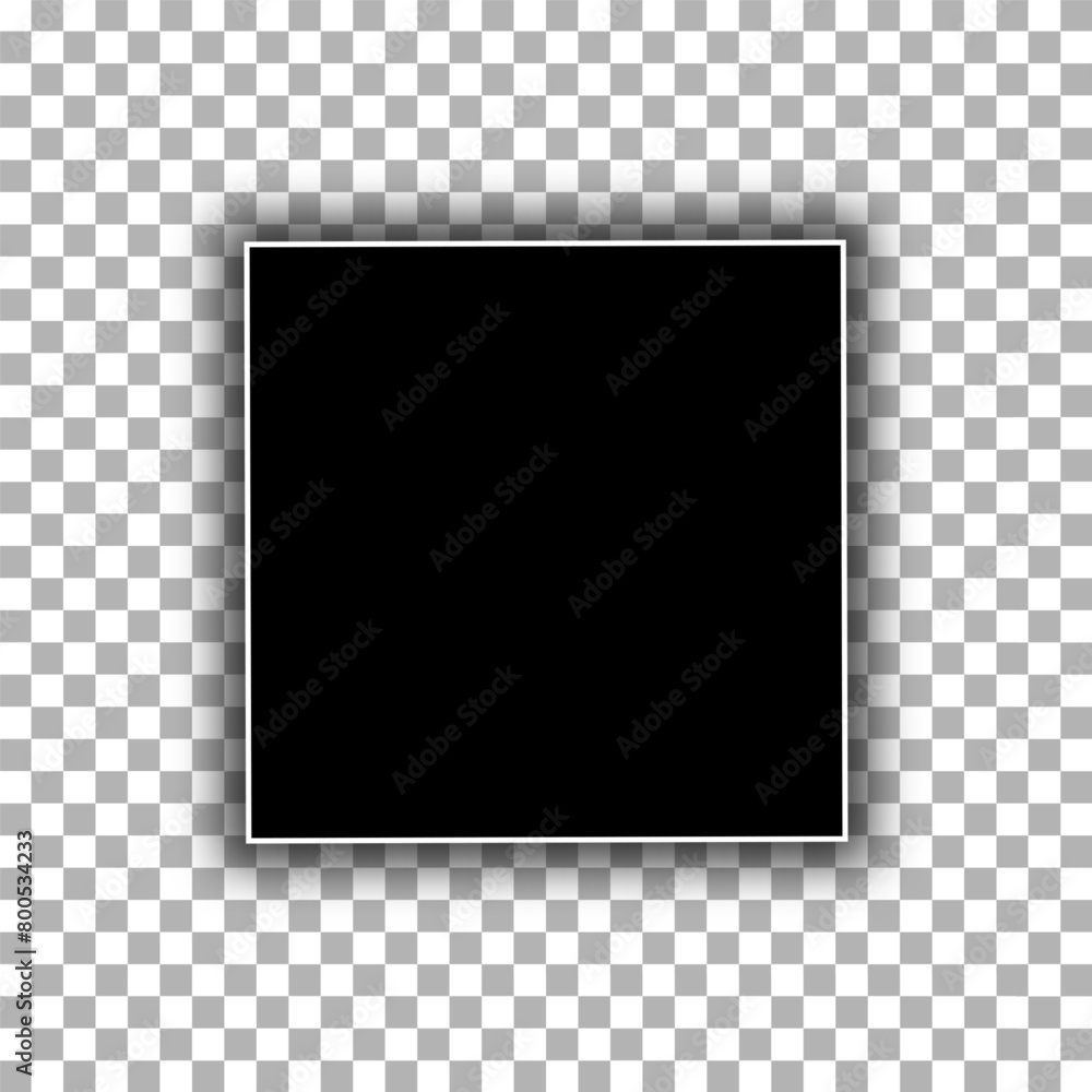Vector photo frame mockup design. Black and white frame on a transparent background. Eps 10 Vector photo frame mockup design. Black and white frame on a transparent background. Eps 10