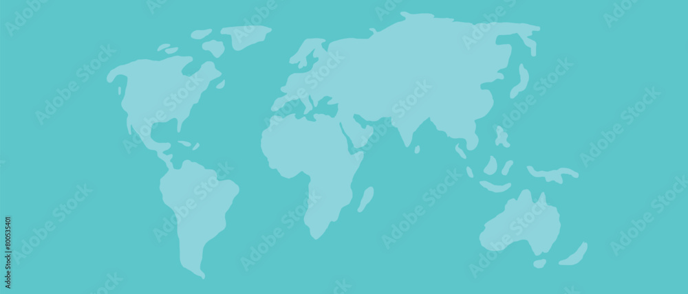 Vector Doodle Style World Map Isolated on White Background. Doodle Style World Map Design Element.