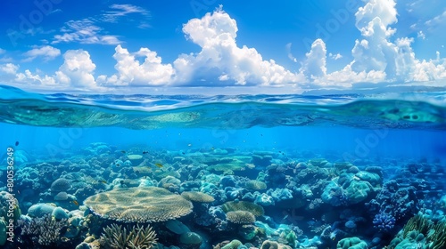Diving Into Marine Biodiversity: Tropical Coral Reef Scene