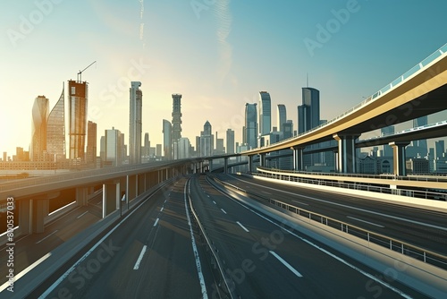 Top Innovation and Leadership Merge: Futuristic City Highway Background