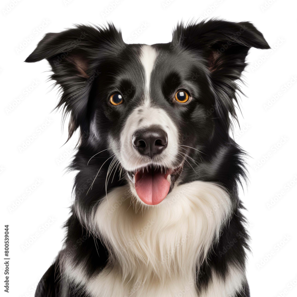 border collie puppy isolated on a transparent background 