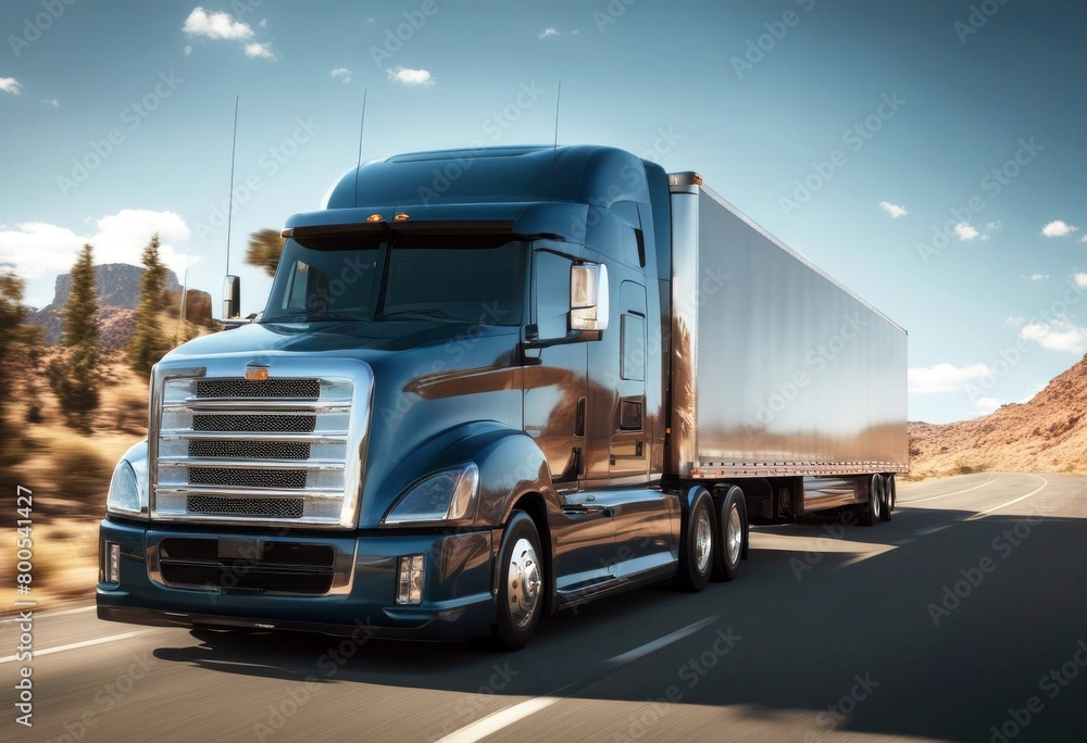 'semi generic hauling motion truck road cargo 3d blur rendering asphalt auto automobile business delivering delivery esel driver driving fast expressway freight fuel good heavy highway industry'