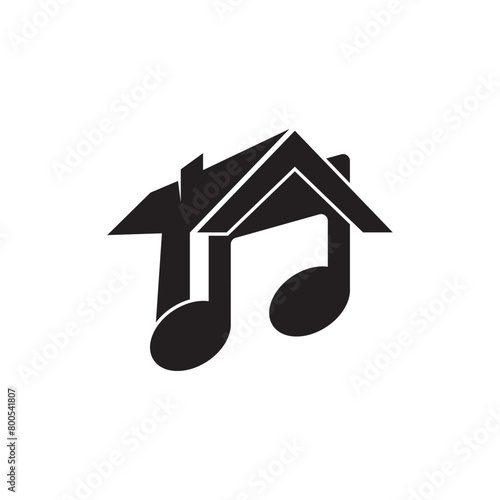 music note icon vector design element logo template