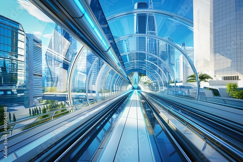 Virtual Reality and High-Speed Transportation in City: Bridging the Gap with Futuristic Urban 3D Rendering