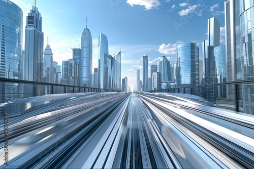 Virtual Reality and High-Speed Transportation in City: Bridging the Gap with Futuristic 3D Urban Rendering