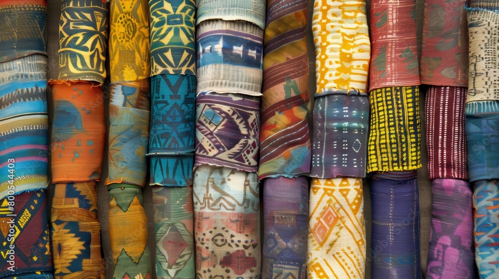 Textiles background: Handwoven or woven with unique patterns from Africa, Displaying Intricate Patterns.
Textiles background: Handwoven or woven with unique patterns from Africa, Displaying Intricate Patterns.