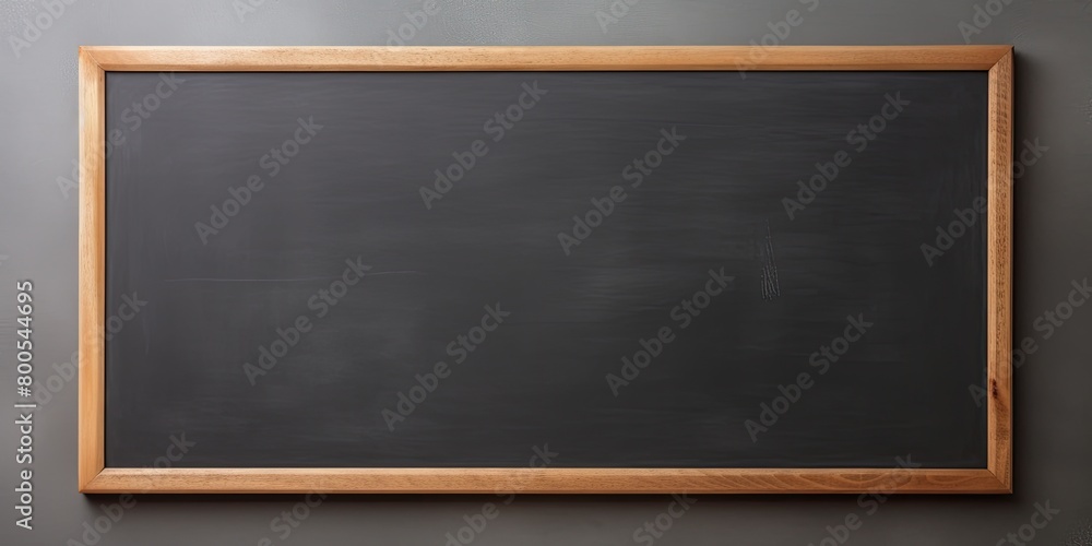 Empty Slate: Mockup of School Chalkboard, Ready for Creativity to Begin Empty Slate: Mockup of School Chalkboard, Ready for Creativity to Begin