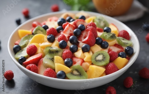 A bowl of assorted fruits and berries  a delightful natural foods fruit salad