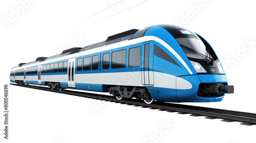 Modern train isolated on a transparent background
