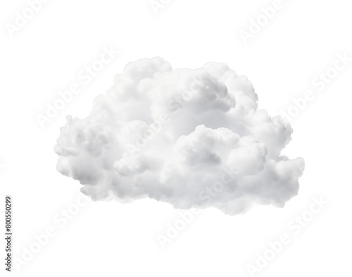Fluffy cumulus clouds on a clean isolated on a transparent background. Generative AI