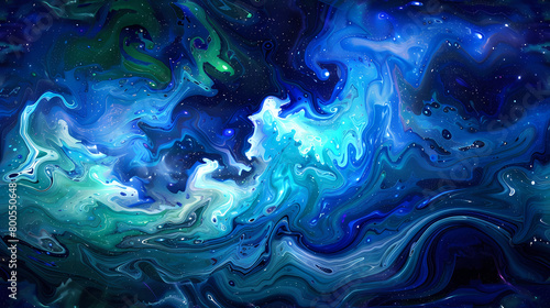 Cosmic Swirl of Colors in Abstract Artwork