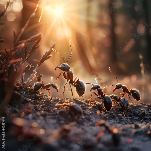 Eine Ameisenherde im Wald © Daniela Stärk