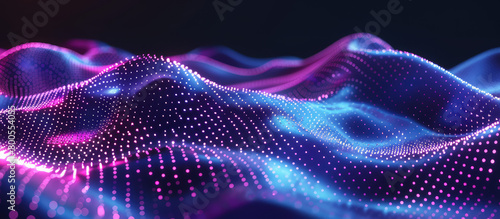Liquid shapes purple texture, abstract holographic 3D render style wavy abstract wallpaper or background. Pattern design, poster backdrop, flyer, banner, card, cover, brochure.  © dinastya