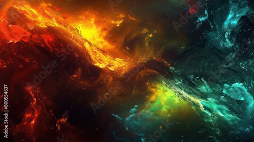 Wallpaper Mural abstract wallpaper with cosmic fantasy universe and energetic colors Torontodigital.ca