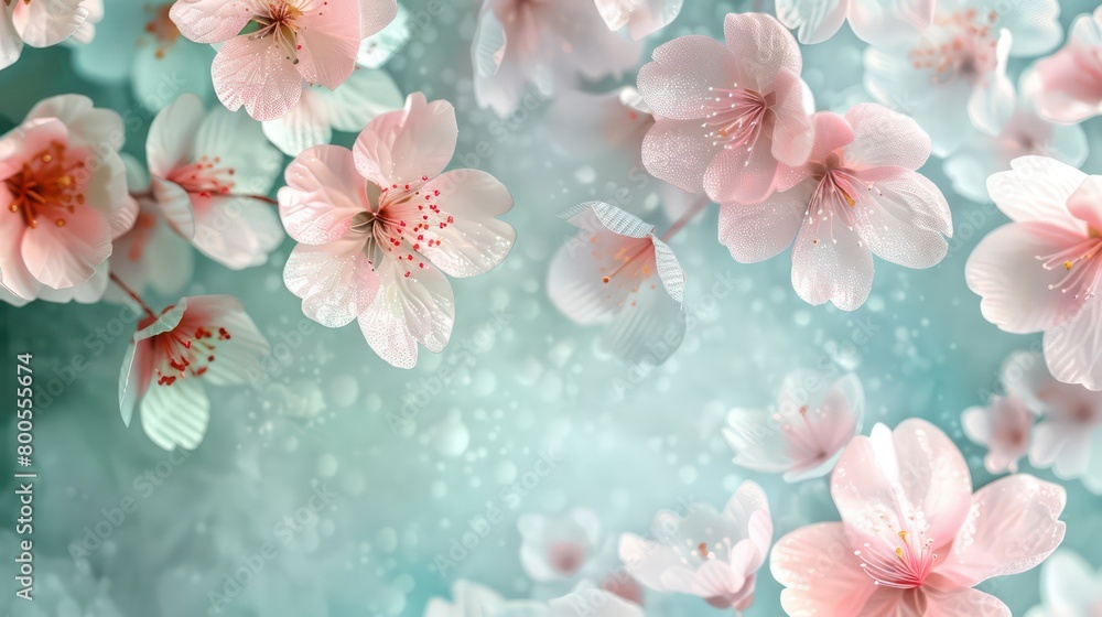 beautiful spring flowers background illustration with cherry blossoms and amazing details, smooth light and soft pastel colors beautiful spring flowers background illustration with cherry blossoms and amazing details, smooth light and soft pastel colors