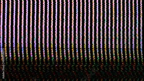 VHS glitching lines, old tv screen, colorful overlay