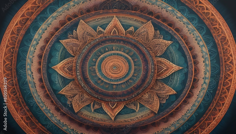 Mesmerizing Symmetrical Mandala Artwork Intricat Upscaled