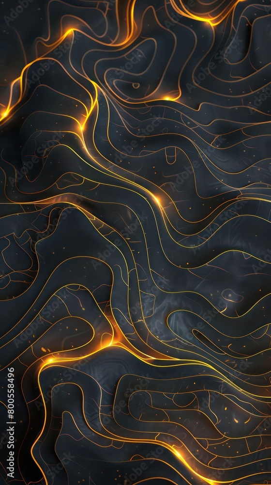 dark abstract head-up background with striking intricate golden shiny lines dark abstract head-up background with striking intricate golden shiny lines