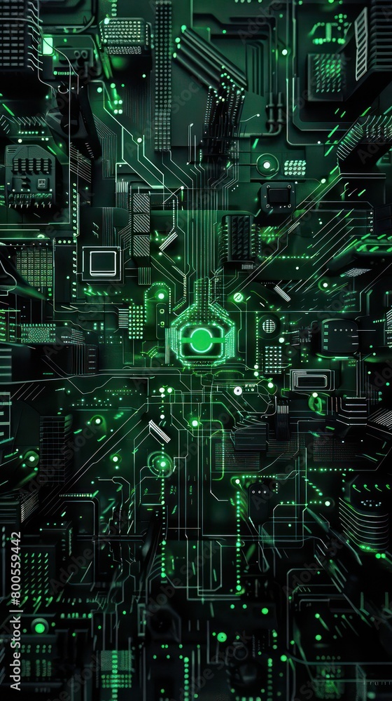 cyberpunk futuristic head-up background in dark green and black cyberpunk futuristic head-up background in dark green and black