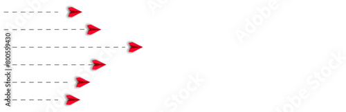 Paper airplanes flying forward in a group.
innovative, solution producing business idea. teamwork idea concept.