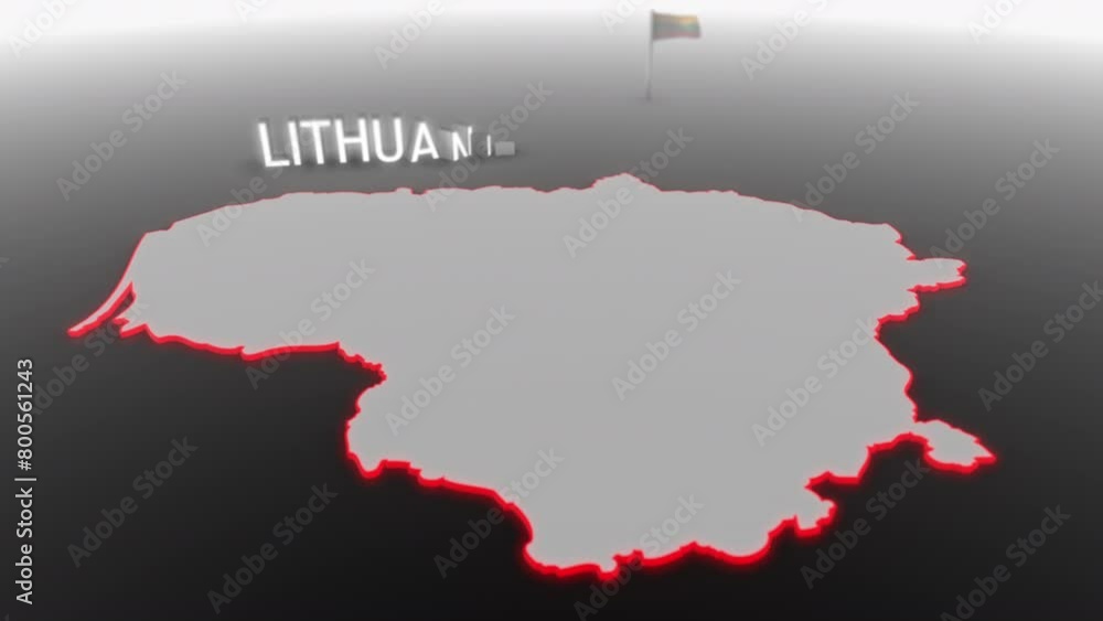 3d animated map of Lithuania gets hit and fractured by the text “Climate Crisis” 3d animated map of Lithuania gets hit and fractured by the text “Climate Crisis”