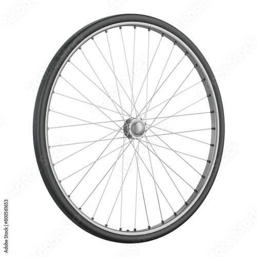 Retro wire-spoked wheel, 3D rendering isolated on transparent background