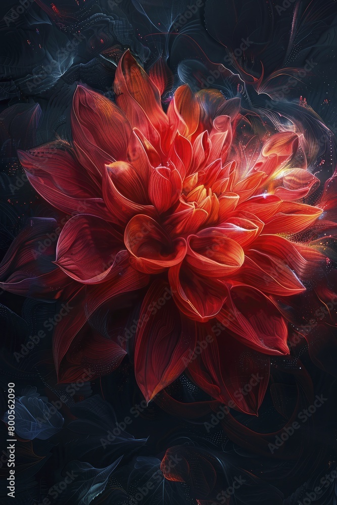 Obraz premium Explore a radiant portrayal of a blossoming heart symbolizing vitality and wellness, perfect for health-centric platforms.