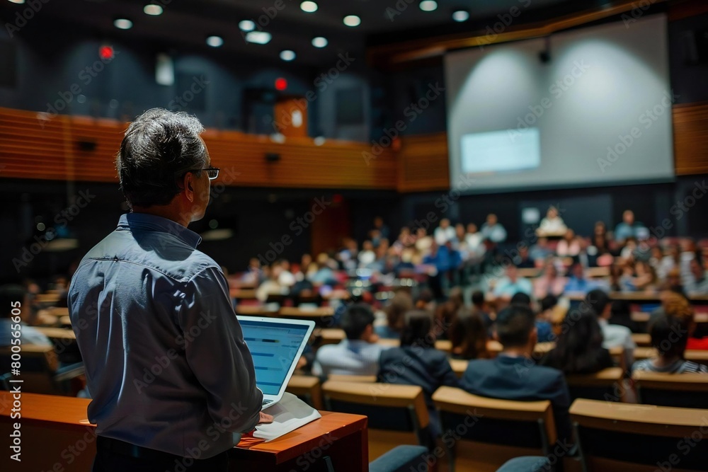 Business seminar in auditorium: training presentation lecture hall Business seminar in auditorium: training presentation lecture hall