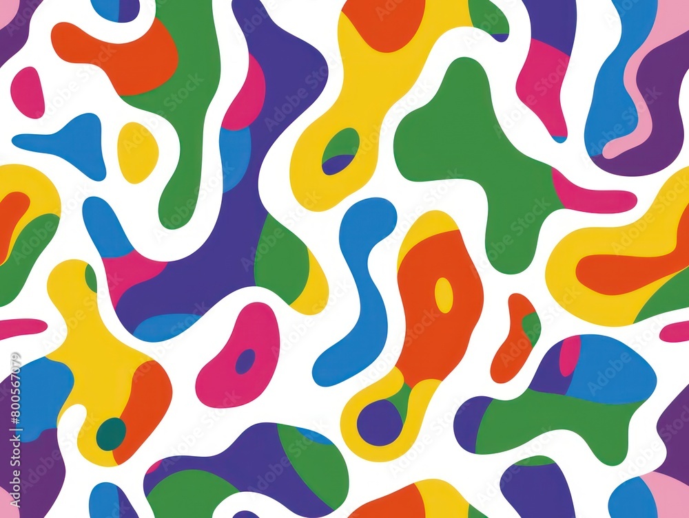 abstract surface pattern with organic fluid camouflage shapes and vivid colors on a white background abstract surface pattern with organic fluid camouflage shapes and vivid colors on a white background
