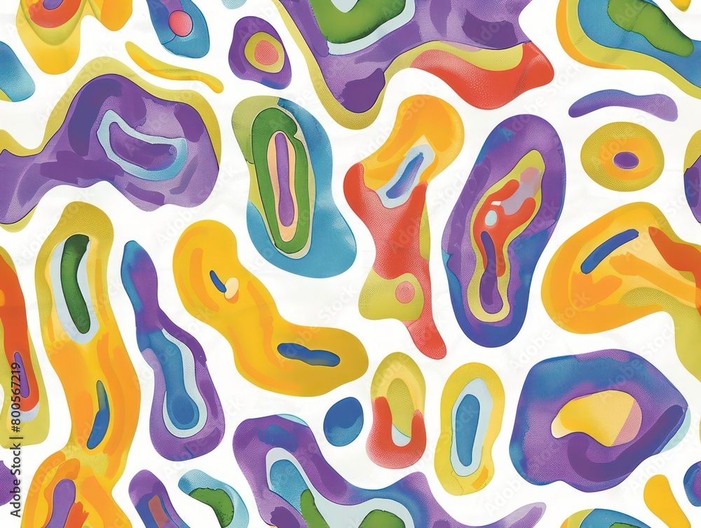 abstract surface pattern with organic fluid camouflage shapes and vivid colors on a white background abstract surface pattern with organic fluid camouflage shapes and vivid colors on a white background