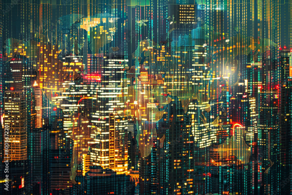 A digital mosaic of global market indices, live updates in a tapestry of economic activity and growth A digital mosaic of global market indices, live updates in a tapestry of economic activity and growth